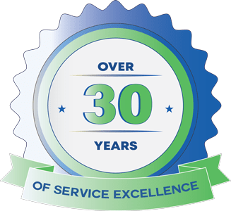 30 Years Quality Support Group logo with a transparent background.